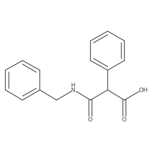 2-(Benzylcarbamoyl)-2-phenylacetic acid Structure