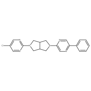 2-[5-(5-Chloropyrimidin-2-yl)-octahydropyrrolo[3,4-c]pyrrol-2-yl]-5-phenylpyrazine Structure