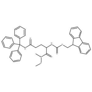 (9H-fluoren-9-yl)methyl N-[(1S)-1-[methoxy(methyl)carbamoyl]-3-[(triphenylmethyl)carbamoyl]propyl]carbamate结构式