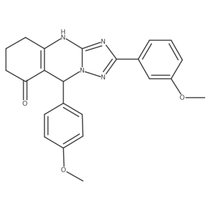 2-(3-methoxyphenyl)-9-(4-methoxyphenyl)-5,6,7,9-tetrahydro-[1,2,4]triazolo[5,1-b]quinazolin-8(4H)-one Structure