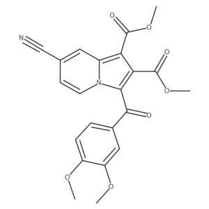 Dimethyl 7-cyano-3-(3,4-dimethoxybenzoyl)-1,2-indolizinedicarboxylate结构式