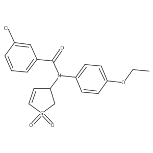 3-chloro-N-(1,1-dioxido-2,3-dihydrothiophen-3-yl)-N-(4-ethoxyphenyl)benzamide Structure