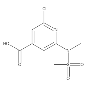 2-Chloro-6-[methyl(methylsulfonyl)amino]isonicotinic acid结构式
