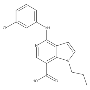 4-[(3-Chlorophenyl)amino]-1-propyl-1h-pyrrolo[3,2-c]pyridine-7-carboxylic acid结构式