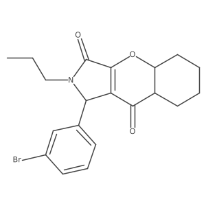 1-(3-bromophenyl)-2-propyl-4a,5,6,7,8,8a-hexahydro-1H-chromeno[2,3-c]pyrrole-3,9-dione结构式