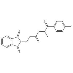 1-(4-fluorophenyl)-1-oxopropan-2-yl 3-(1,3-dioxo-1,3-dihydro-2H-isoindol-2-yl)propanoate Structure