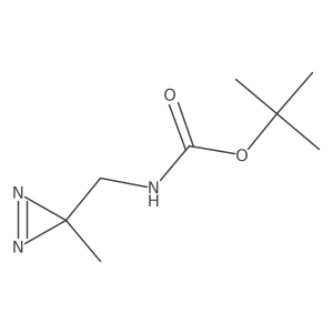 tert-butyl N-[(3-methyl-3H-diazirin-3-yl)methyl]carbamate Structure