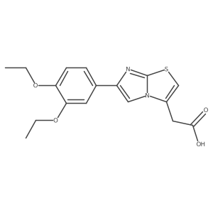 6-(3,4-Diethoxyphenyl)imidazo[2,1-b]thiazole-3-acetic acid结构式