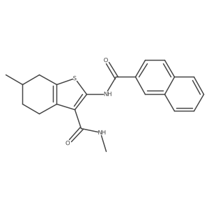 2-(2-naphthamido)-N,6-dimethyl-4,5,6,7-tetrahydrobenzo[b]thiophene-3-carboxamide Structure
