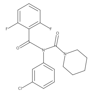 N-(3-chlorophenyl)-N-(2,6-difluorobenzoyl)piperidine-1-carboxamide Structure