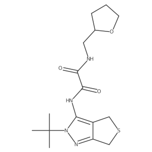 N1-(2-(tert-butyl)-4,6-dihydro-2H-thieno[3,4-c]pyrazol-3-yl)-N2-((tetrahydrofuran-2-yl)methyl)oxalamide Structure