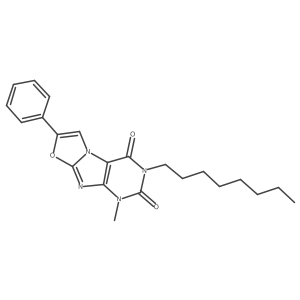 1-methyl-3-octyl-7-phenyloxazolo[2,3-f]purine-2,4(1H,3H)-dione结构式