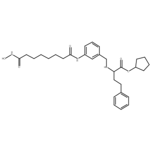 (S)-2-[[3-[(7-Hydroxycarbamoylheptanoyl)amino]benzyl]amino]-4-phenylbutanoic acid cyclopentyl ester Structure
