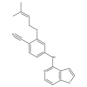 4-(Furo[3,2-c]pyridin-4-ylamino)-2-(3-methylbut-2-enoxy)benzonitrile结构式