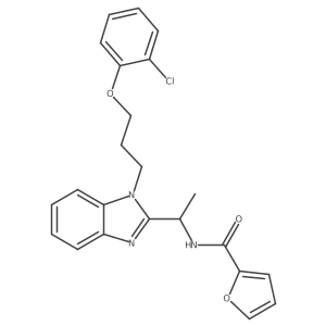 N-({1-[3-(2-chlorophenoxy)propyl]benzimidazol-2-yl}ethyl)-2-furylcarboxamide结构式