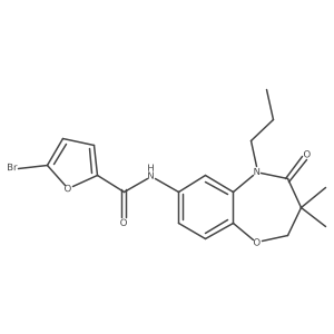 5-bromo-N-(3,3-dimethyl-4-oxo-5-propyl-2,3,4,5-tetrahydrobenzo[b][1,4]oxazepin-7-yl)furan-2-carboxamide Structure