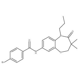 4-bromo-N-(3,3-dimethyl-4-oxo-5-propyl-2,3,4,5-tetrahydrobenzo[b][1,4]oxazepin-8-yl)benzamide Structure