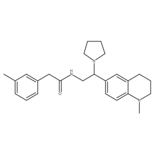 N-(2-(1-methyl-1,2,3,4-tetrahydroquinolin-6-yl)-2-(pyrrolidin-1-yl)ethyl)-2-(m-tolyl)acetamide结构式