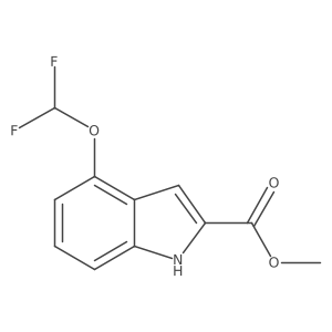 Methyl 4-(difluoromethoxy)-1H-indole-2-carboxylate结构式
