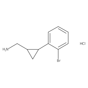 1-[(1S,2S)-2-(2-bromophenyl)cyclopropyl]methanamine hydrochloride, trans Structure