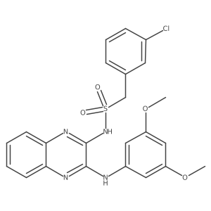 1-(3-Chlorophenyl)-n-(3-(3,5-dimethoxy-phenylamino)quinoxalin-2-yl)methanesulfonamide结构式