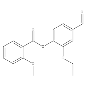 2-Ethoxy-4-formylphenyl 2-methoxybenzoate Structure
