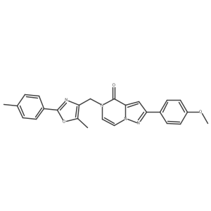 2-(4-methoxyphenyl)-5-((5-methyl-2-(p-tolyl)oxazol-4-yl)methyl)pyrazolo[1,5-a]pyrazin-4(5H)-one Structure