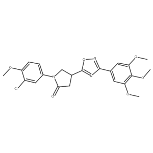 1-(3-Chloro-4-methoxyphenyl)-4-[3-(3,4,5-trimethoxyphenyl)-1,2,4-oxadiazol-5-yl]pyrrolidin-2-one Structure