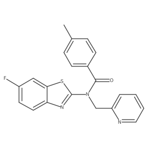 N-(6-fluorobenzo[d]thiazol-2-yl)-4-methyl-N-(pyridin-2-ylmethyl)benzamide Structure