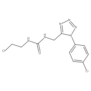1-(2-chloroethyl)-3-((1-(4-chlorophenyl)-1H-tetrazol-5-yl)methyl)urea Structure