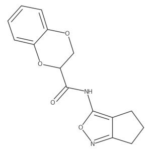 N-(5,6-dihydro-4H-cyclopenta[c]isoxazol-3-yl)-2,3-dihydrobenzo[b][1,4]dioxine-2-carboxamide Structure
