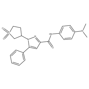 N-[4-(dimethylamino)phenyl]-1-(1,1-dioxothiolan-3-yl)-5-phenyl-pyrazole-3-carboxamide Structure