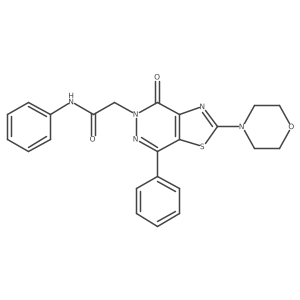 2-(2-morpholino-4-oxo-7-phenylthiazolo[4,5-d]pyridazin-5(4H)-yl)-N-phenylacetamide结构式