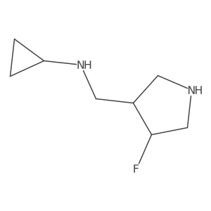 (3S,4R)-3-cyclopropylaminomethyl-4-fluoropyrrolidine结构式