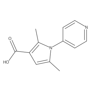 2,5-dimethyl-1-(pyridin-4-yl)-1H-pyrrole-3-carboxylic acid结构式