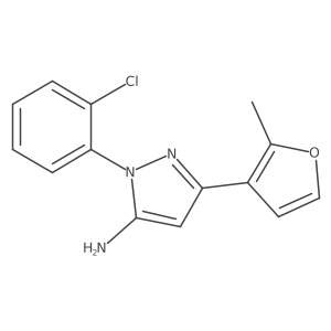 1-(2-chlorophenyl)-3-(2-methyl-3-furyl)-1H-pyrazol-5-amine结构式