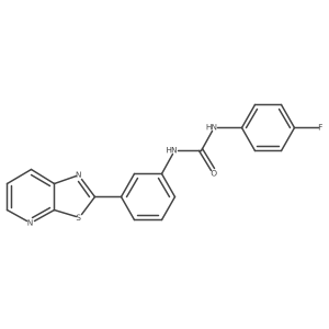 1-(4-Fluorophenyl)-3-(3-(thiazolo[5,4-b]pyridin-2-yl)phenyl)urea结构式