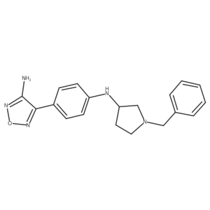 4-[4-[(1-Benzylpyrrolidin-3-yl)amino]phenyl]-1,2,5-oxadiazol-3-amine结构式