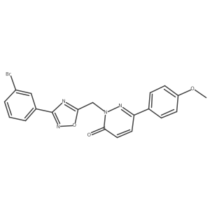 2-{[3-(3-Bromophenyl)-1,2,4-oxadiazol-5-yl]methyl}-6-(4-methoxyphenyl)-2,3-dihydropyridazin-3-one结构式