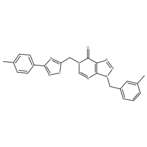 3-(3-methylbenzyl)-6-{[3-(4-methylphenyl)-1,2,4-oxadiazol-5-yl]methyl}-3,6-dihydro-7H-[1,2,3]triazolo[4,5-d]pyrimidin-7-one Structure