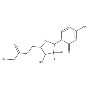 5'-O-Glycyl-2'-deoxy-2',2'-difluorocytidine结构式