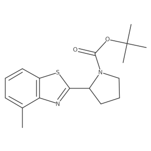 tert-butyl (S)-2-(4-methylbenzo[d]thiazol-2-yl)pyrrolidine-1-carboxylate Structure