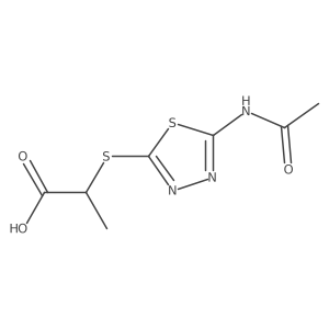 2-[(5-Acetamido-1,3,4-thiadiazol-2-yl)sulfanyl]propanoic acid结构式