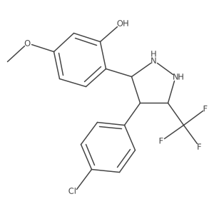 2-[4-(4-Chlorophenyl)-5-(trifluoromethyl)pyrazolidin-3-yl]-5-methoxyphenol Structure