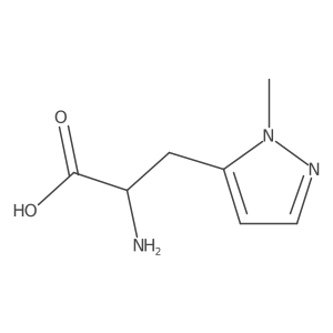 2-amino-3-(1-methyl-1H-pyrazol-5-yl)propanoic acid结构式