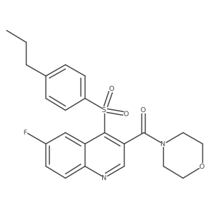 (6-Fluoro-4-((4-propylphenyl)sulfonyl)quinolin-3-yl)(morpholino)methanone Structure