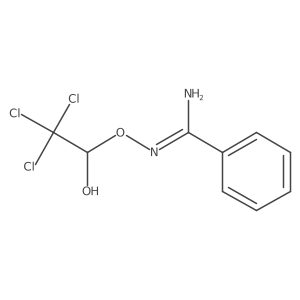 N-(2,2,2-Trichloro-1-hydroxyethoxy)benzenecarboximidamide Structure