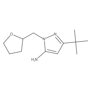 5-Tert-butyl-2-(oxolan-2-ylmethyl)pyrazol-3-amine结构式
