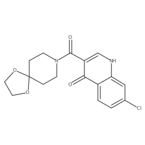 7-chloro-3-(1,4-dioxa-8-azaspiro[4.5]dec-8-ylcarbonyl)quinolin-4(1H)-one Structure