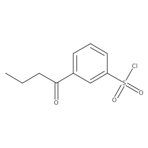 3-Butanoylbenzene-1-sulfonyl chloride结构式